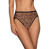 Vanity Fair Women's Illumination Hi Cut Panties, Silky Stretch &amp; Satin Trim