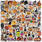 100PCS Non-Repeating Halloween Stickers, Vinyl Waterproof Holiday Stickers | Halloween Goodie Bag Stuffers, Kids and Youth Adult Party Favors Gifts Party Supplies Decorations
