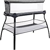 Baby Delight Beside Me Nova | Bedside Bassinet | Removable and Portable Bed | for Infants 0 – 5 Months | Charcoal Tweed
