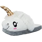 Brandsseller Damen Plüsch Pantoffel Hausschuh Schluppen - Einhorn Unicorn - Verschiedene Größen