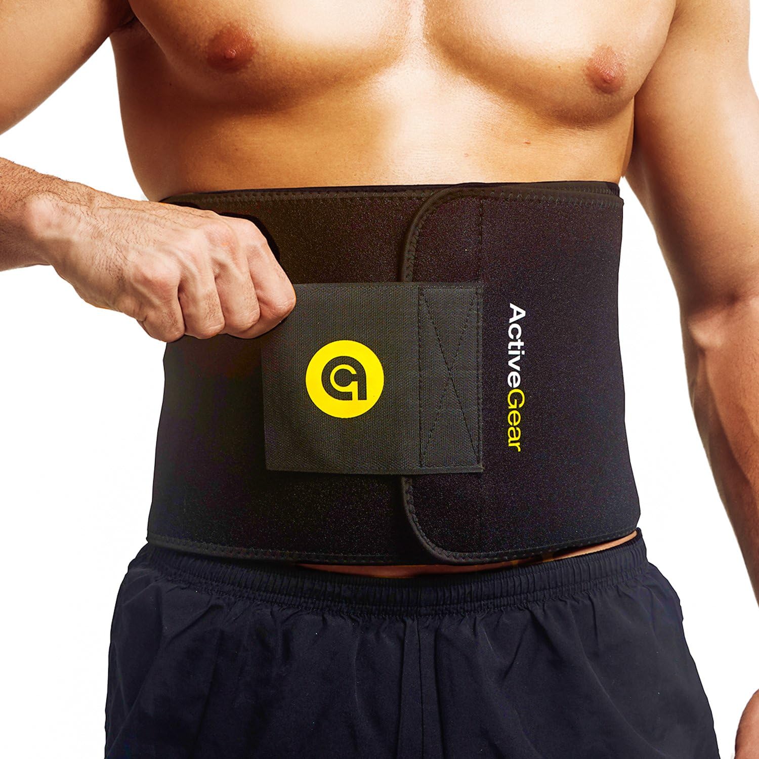 ActiveGear Waist Trimmer Belt Slim Body Sweat Wrap for Stomach and Back Lumbar Support