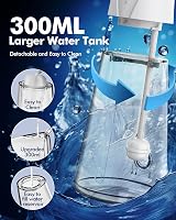 Wafloo Water Flosser 5 Modes 6 Nozzles 300ml Tank USB Rechargeable IPX7 view 7
