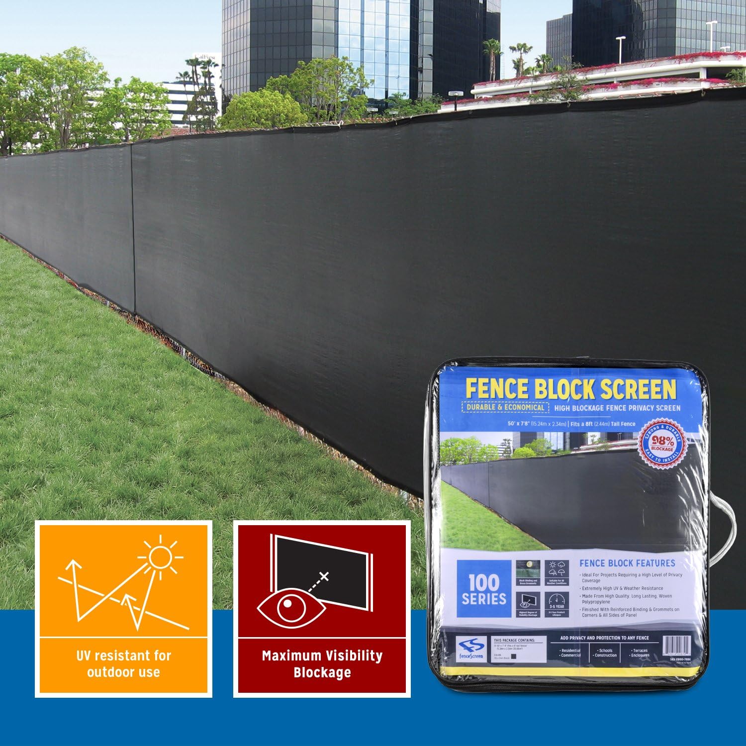 Extreme 98% Blockage Fence Privacy Screen