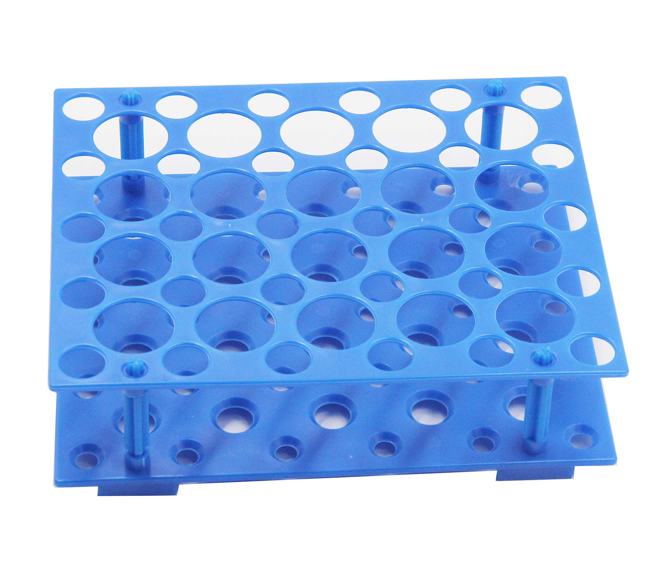 Centrifuge Tube Rack for 10ml/15ml/50ml Laboratory Plastic Tube Rack Holder(Pack of one) (Blue) (50 Wells)