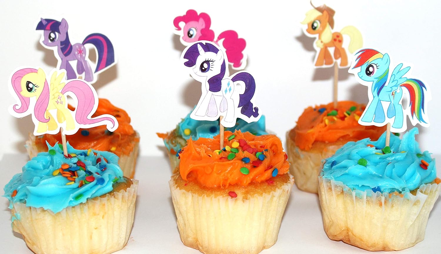 24pc- My Little Pony Theme Cupcake Topper with Liners for Children's Birthday Party