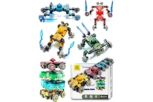 ALTUCO 4-Pack Transforming Car & Robot Fidget Toys Bulk,Transformable Fidget Spinners for Kids,Christmas Stocking Stuffers for Boys,Stress Relief Sensory Toys,Party Favors Action Figures Set for Ages 5-13