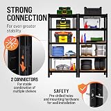 Monzana 5 Tier Heavy Duty Garage Shelving Unit 180x90x40cm Galvanised Steel view 5