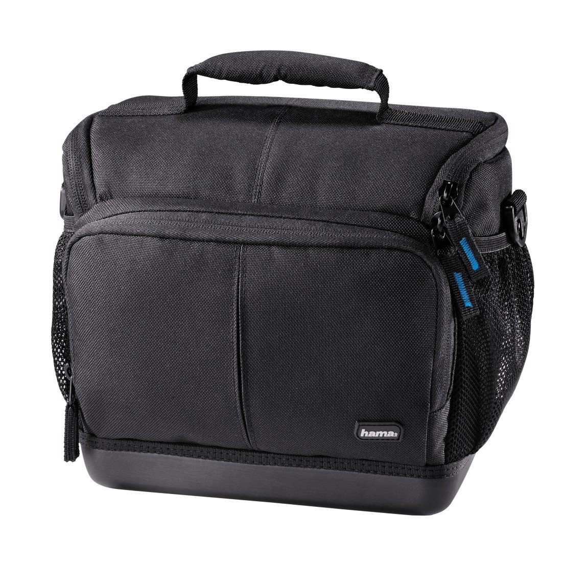 Hama Ancona HC 130 Outdoor Camera Case for DSLR Camera and Two Lenses, Water Resistant Hard Shell Base, Shockproof, Padded, Inner Dimensions 20 x 11 x 17 cm, Black