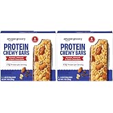 Amazon Brand - Happy Belly Protein Chewy Bars, Peanut, Almond &amp; Dark Chocolate, 5 Count (Pack of 2)
