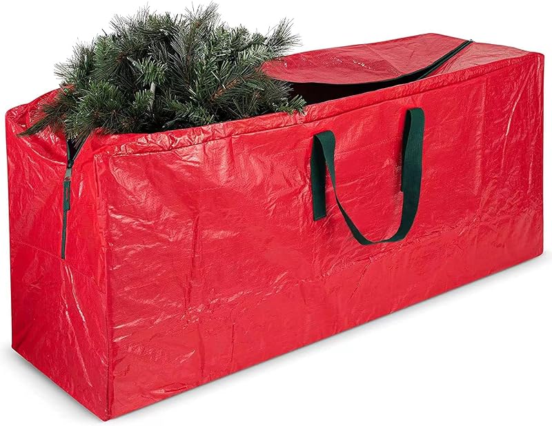 RAM ONLINE Red Jumbo Heavy Duty Christmas Tree Storage Bag 9FT PVC Waterproof