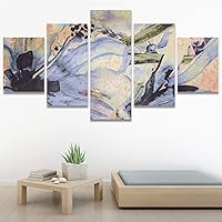 SIGNWIN 5 Panel Canvas Wall Art Modern Art Bouquet Colorful Decorative Elements Floral Multicolor Photography for Home Decorations Ready to Hang - 60