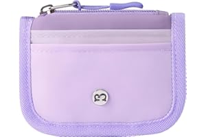 Babysun Mini Rfid Card Holder Slim Wallet with Change Zipper Pocket/3 Crad Slots/Key Ring, Small Wallet Thin Credit Card Wallet for Women & Men