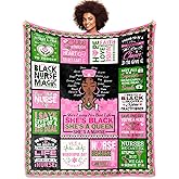 VMASUEY African American Nurse Gifts Blanket 60"x50", Nurses Week Gifts, Black Nurses Appreciation Gift, Nurse Graduation Gift