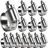 SMLCON Heavy Duty Hose Clamp - 14 Pcs,Size#4, 3/8 To 5/8 inch Adjustable Worm Gear Drive Hose Clamps Stainless Steel 304 for 