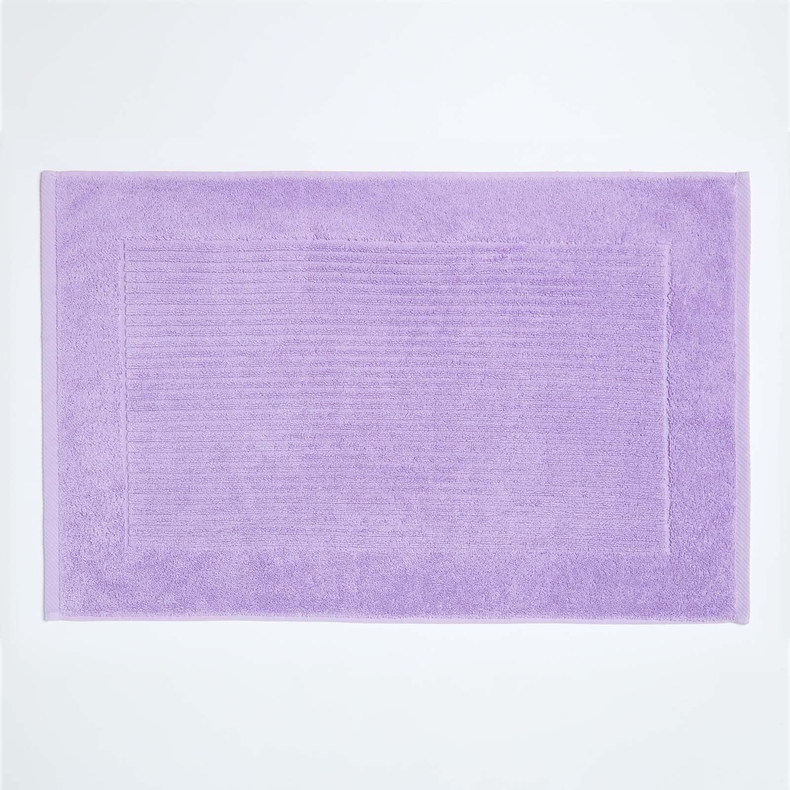 HOMESCAPES Imperial Plain Lilac Bath Mat 50 x 80 cm - Super Soft Bathroom Mat - 100% Turkish Cotton Shower Mat