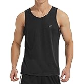 EZRUN Men's Tank Tops Quick Dry Workout Swim Beach Shirts Sleeveless Shirts for Bodybuilding Gym Fitness Training