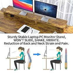 HYPIGO Computer Desk with Keyboard Tray and 2