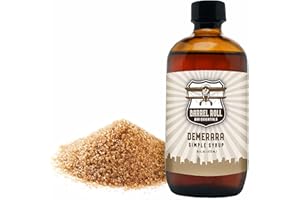Barrel Roll Bar Essentials Cocktail Mixers - Demerara Cocktail Mix - All-Natural Demerara Drink Mix - USA Handcrafted Cocktail Syrups - Small Batch Cocktail Bitters with Real Cane Sugar - 16 Ounce