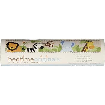 Bedtime Originals Jungle Buddies Crib Sheet - Brown/Yellow, Fits Standard 28" X 52" Crib Mattress