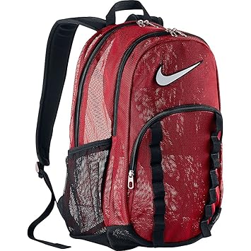 nike mesh backpack red