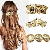 Duleylv 3 PCS Metal Hair Clips for Women Simple Hair Barrettes Large Gold Hair Accessories French Hair Clips for Long Thick Thin Hair Set 12