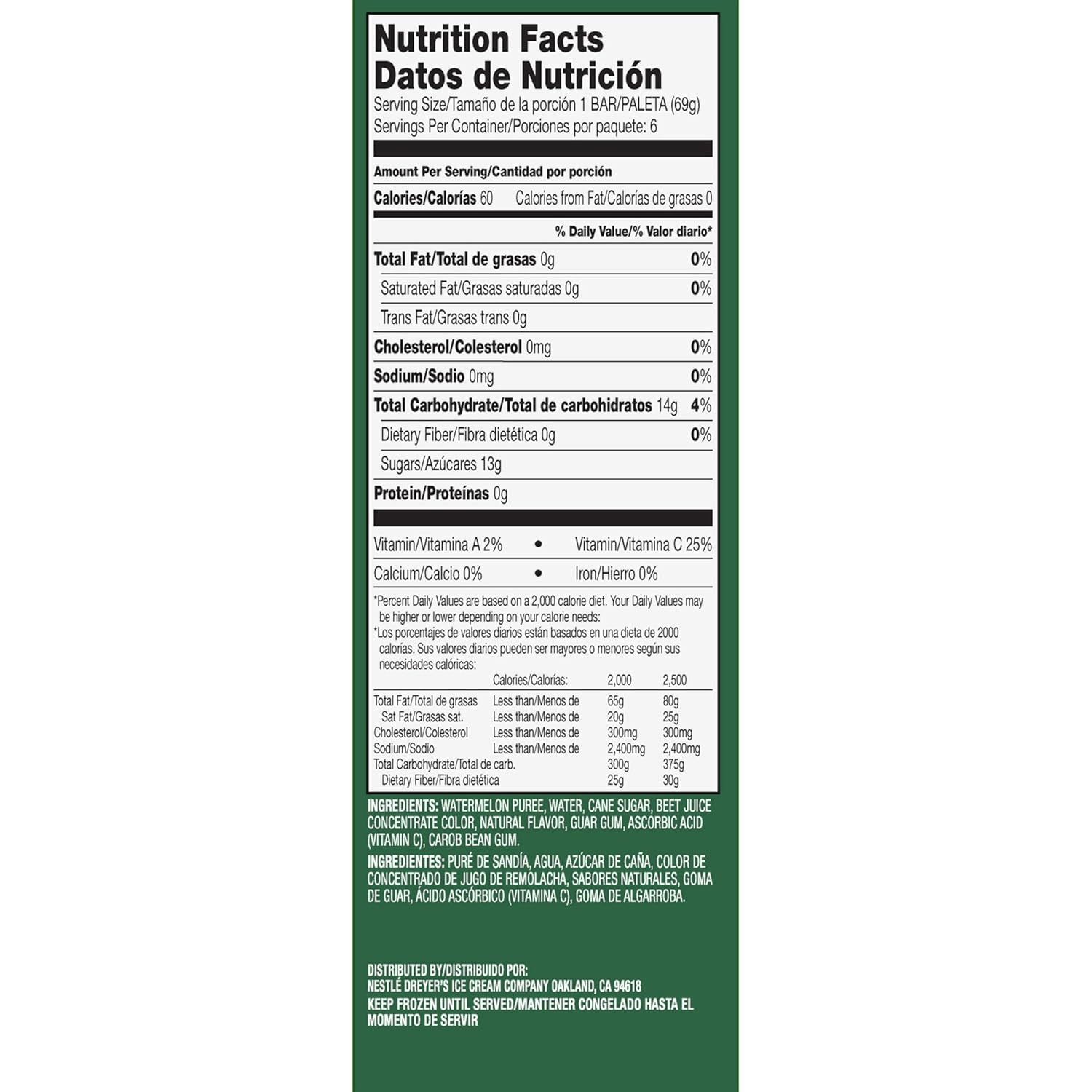 Outshine Fruit Bars Nutrition Facts Nutrition Ftempo