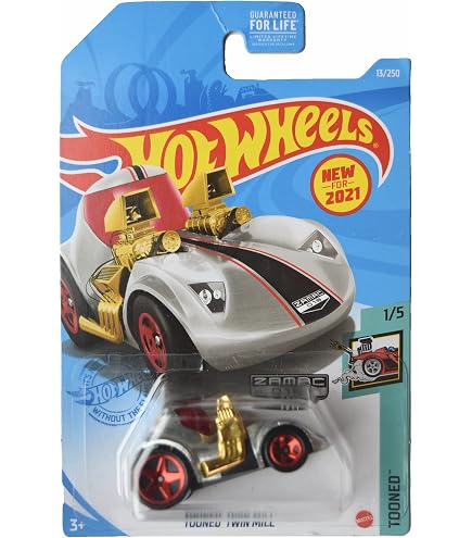 Hot Wheels 1:64 Scale Dark Blue Twin Mill Die-Cast Car - 50th Anniversary Card, Exotics Series 3/10 - View #2