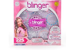 Blinger Ultimate Set, Glam Collection, Comes with Glam Styling Tool & 225 Gems - Load, Click, Bling! Hair, Fashion, Anything! (Amazon Exclusive)