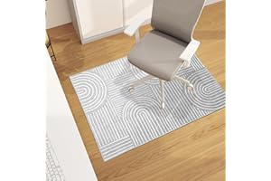 CHAKME Office Chair Mat for Hardwood Floor, 48"x36" Easy Glide Computer Desk Mat Protector for Rolling Chair Under Desk Rug Nonslip Backing, Machine Wash (Modern)