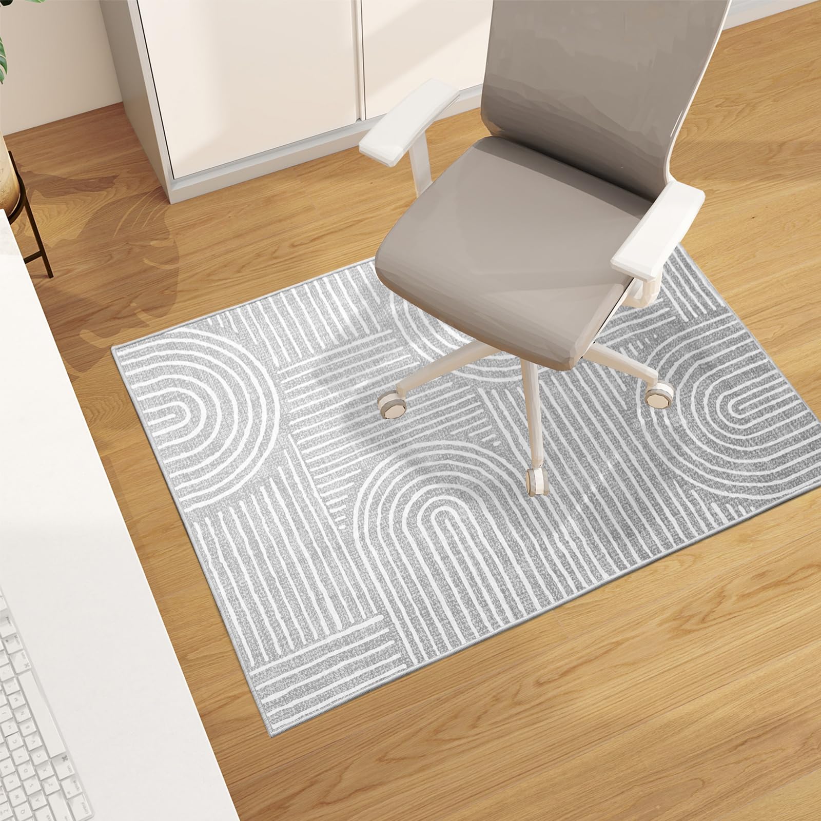 Photo 1 of Office Chair Mat for Hardwood Floor, 48"x36" Easy Glide Computer Desk Mat Protector for Rolling Chair Under Desk Rug Nonslip Backing, Machine Wash (Modern)