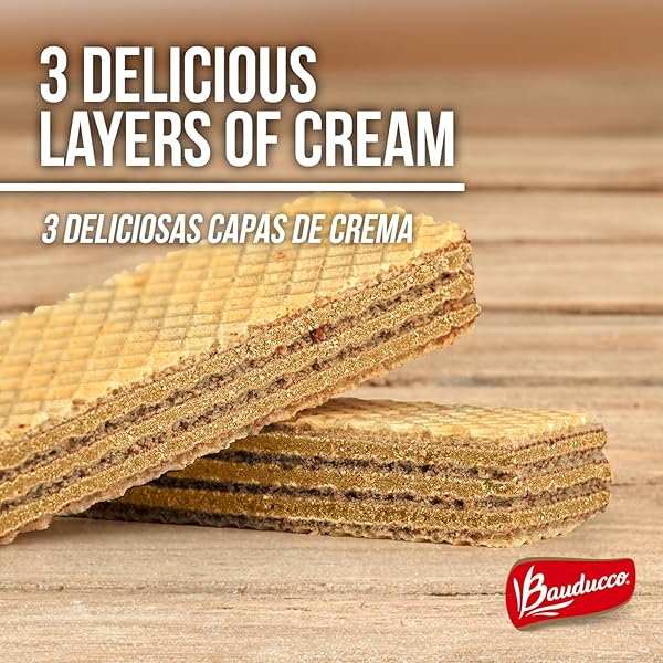 BAUDUCCO PEANUT BUTTER WAFERS – CRISPY WAFER COOKIES WITH 3 DELICIOUS, INDULGENT DECADENT LAYERS OF PEANUT BUTTER FLAVORED CREAM – DELICIOUS SWEET SNACK OR DESERT – 5.0 OZ (PACK OF 1)