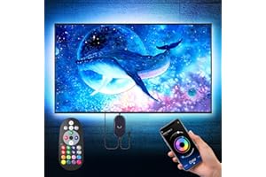 Nexillumi LED Lights for TV, 16.4 ft TV LED Backlight for 55-75 Inch, RGB LED Strip Lights Behind TV with APP Remote Control, Music Sync Smart Led Ambient Lighting for Bedroom Gaming Room Decor