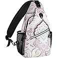 MOSISO Sling Backpack,Travel Hiking Daypack Pattern Rope Crossbody Shoulder Bag, National Style