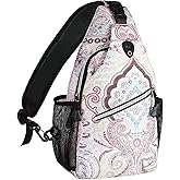 MOSISO Sling Backpack,Travel Hiking Daypack Pattern Rope Crossbody Shoulder Bag, National Style