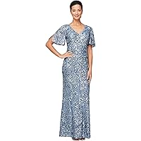 Jessica Simpson Kelley - Vestido Largo De 3 Niveles Con Cuello En V