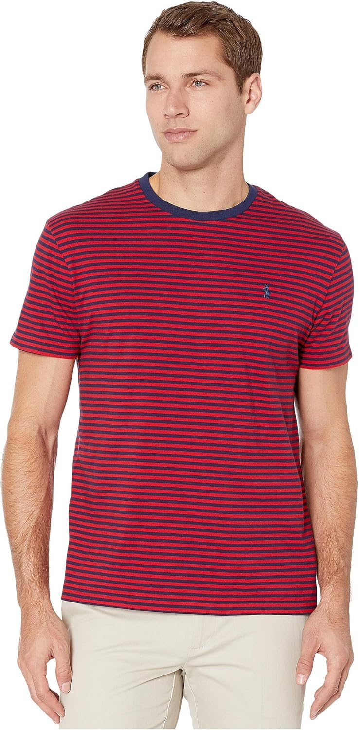 Polo Ralph Lauren Men's Classic Fit Striped T-Shirt Red Navy Size XS: Amazon.com.au: Fashion