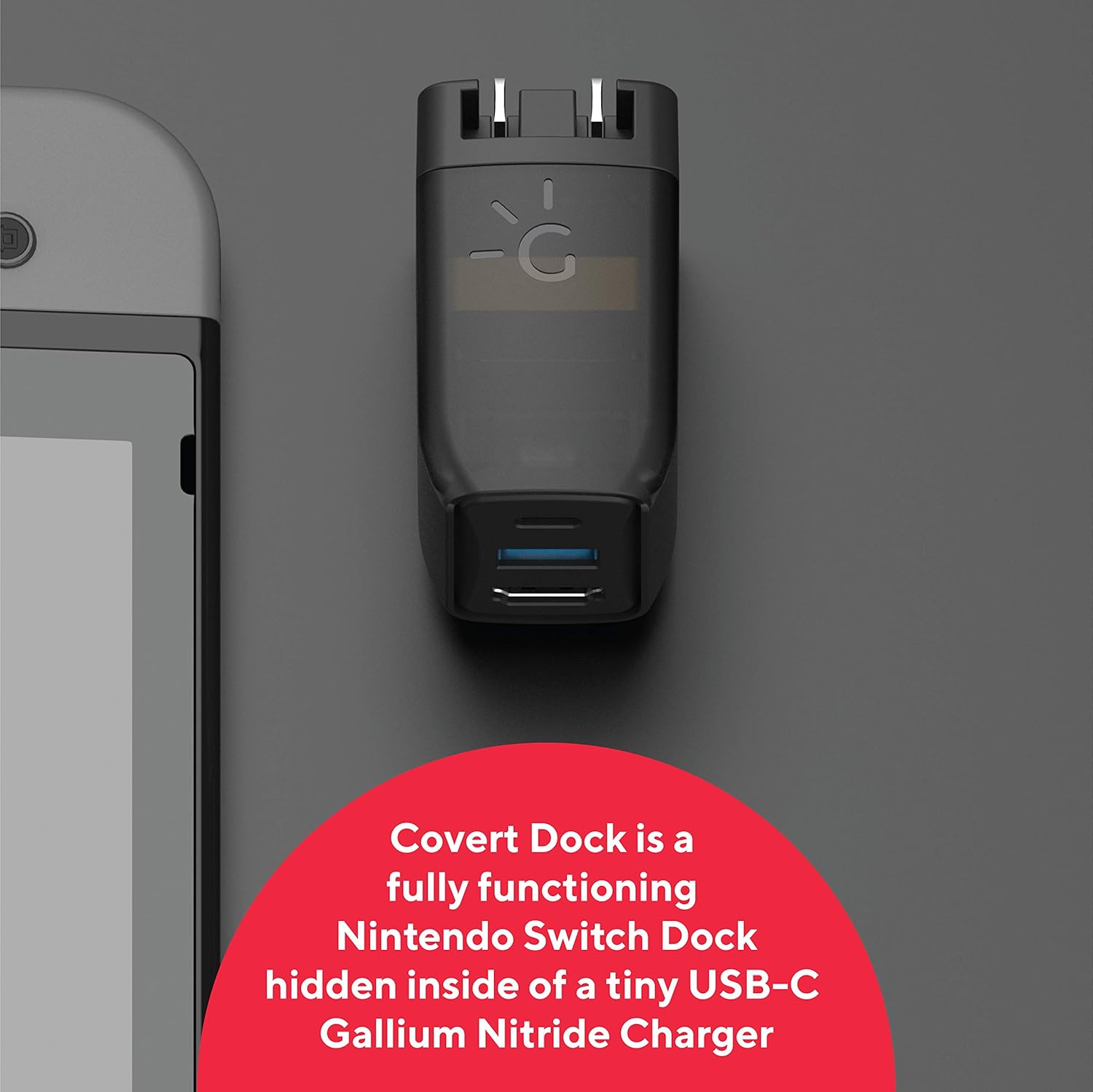 Human Things GENKI Global Covert Dock for Nintendo Switch - Ultra Portable Dock and USB-C 3.1 Cable for TV Docking & Charging, Additional 3 Regional Adapters Included: Computers & Accessories