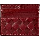 Premium Nappa Leather Card Holder Wallet - Minimalist RFID Blocking Design with 6 Card Slots & Cash Slot - Unisex Expert Craftsmanship, Ideal Gifts for Men & Women, Wallet for Men (Red Wine)