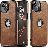 DOGODON Design Compatible with iPhone 14 Plus Case Luxury Leather Business Vintage Slim Non-Slip Soft Grip Shockproof Protective Cover (2022) 6.7 Inch (Brown)