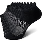 CS CELERSPORT 5 Pairs Women's Ankle Running Socks Cushioned Athletic Sport Socks with Tab