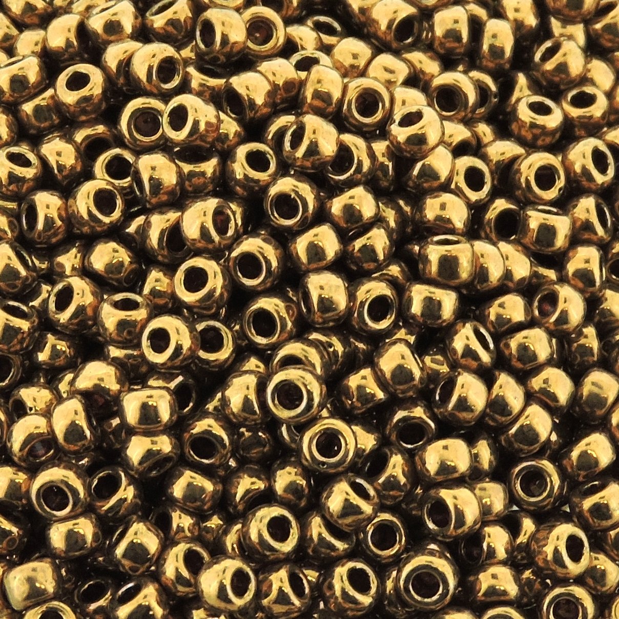 Miyuki Round Rocaille Seed Beads Size 8/0 Metallic Light Bronze 22 Gram Tube of Beads