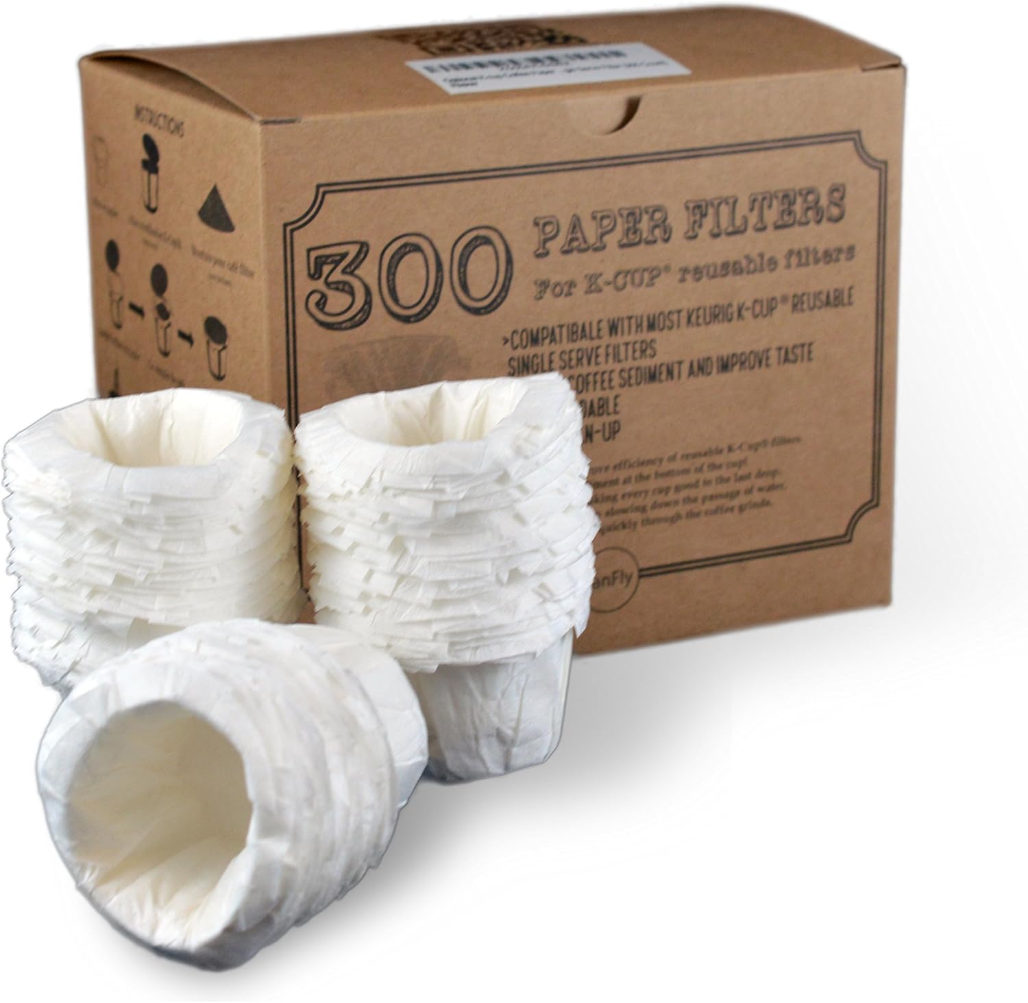 canFly Disposable KCup Paper Filter for Keurig Single Cup Coffer