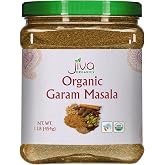 Jiva Organics Organic Garam Masala Powder 1 Pound Bulk Jar - NON-GMO, Salt Free, Premium Indian Spice Blend