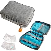 Smooth Trip Medicine Storage Bag and Medication Bottle Organizer - Slash-Resistant Medical Travel Bag with Food Grade Reusable Pill Pouches - Slim Design Fits in Carry-ons, Totes and Backpacks