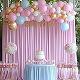 10ftx12ft Wrinkle Free Pink Backdrop Curtain, 2