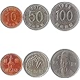 HOBBY OF KINGS Set of 3 Coins from South Korea: 10, 50, 100 Won. 1982-2019