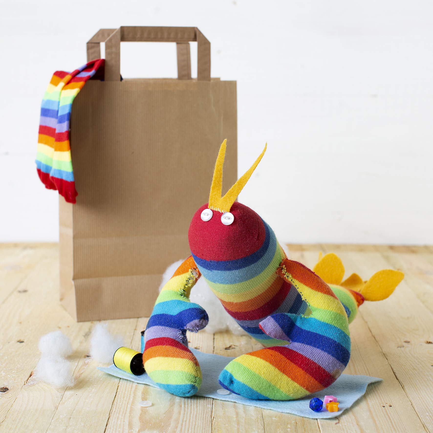 Sock Lobster Craft Kit - Complete Craft Kit to Create Your Own Lobster