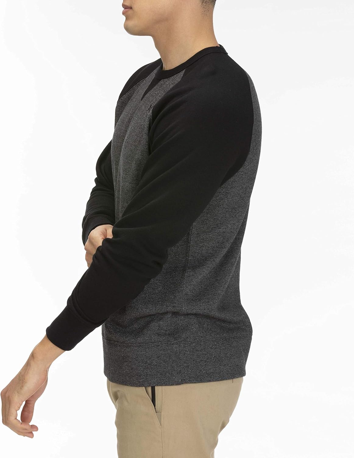 Hurley Men's Crone Textured Fleece Crew Shirt: Clothing