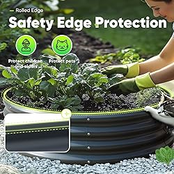 KING BIRD Raised Garden Bed Galvanized Round
