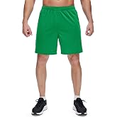 ZAHOJOY Men's 7" Pocketless Athletic Soccer Shorts Lightweight Quick Dry Mesh Gym Running Shorts No Pockets for Flag Football